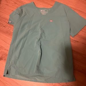 Figs mint green scrub top XL